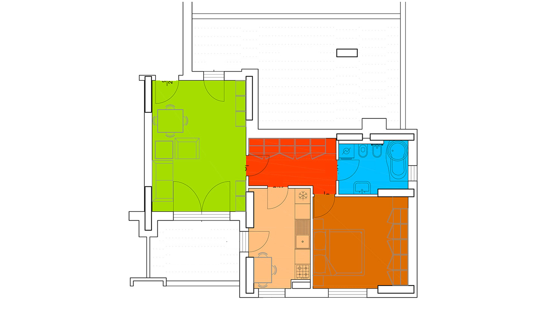 Piano 3 - Via Mazzini,- Milano,2 Stanze ,1 Bagno ,Appartamento,1206