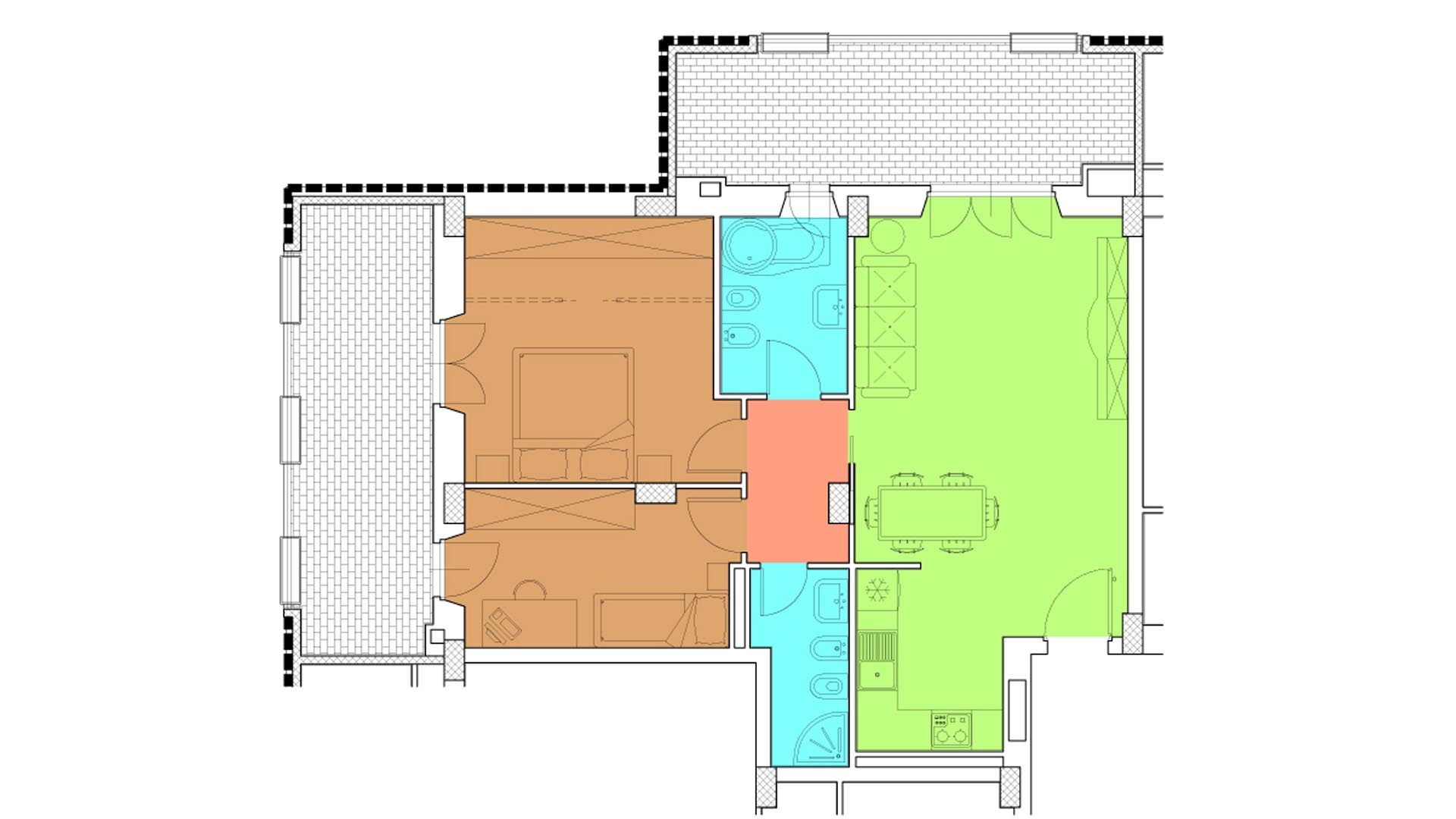 Piano 4 - Via Luigi Crocco,8 - Roma,3 Stanze ,2 Bagni ,Appartamento,1241