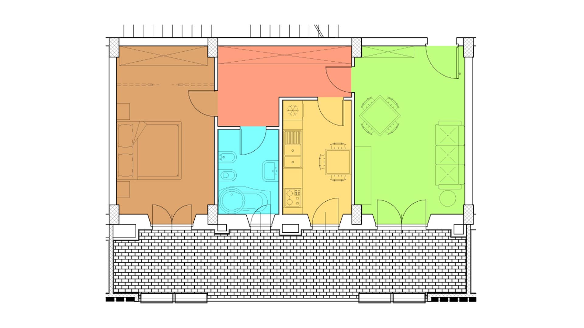 Piano 2 - Via Luigi Crocco,8 - Roma,2 Stanze ,1 Bagno ,Appartamento,1258