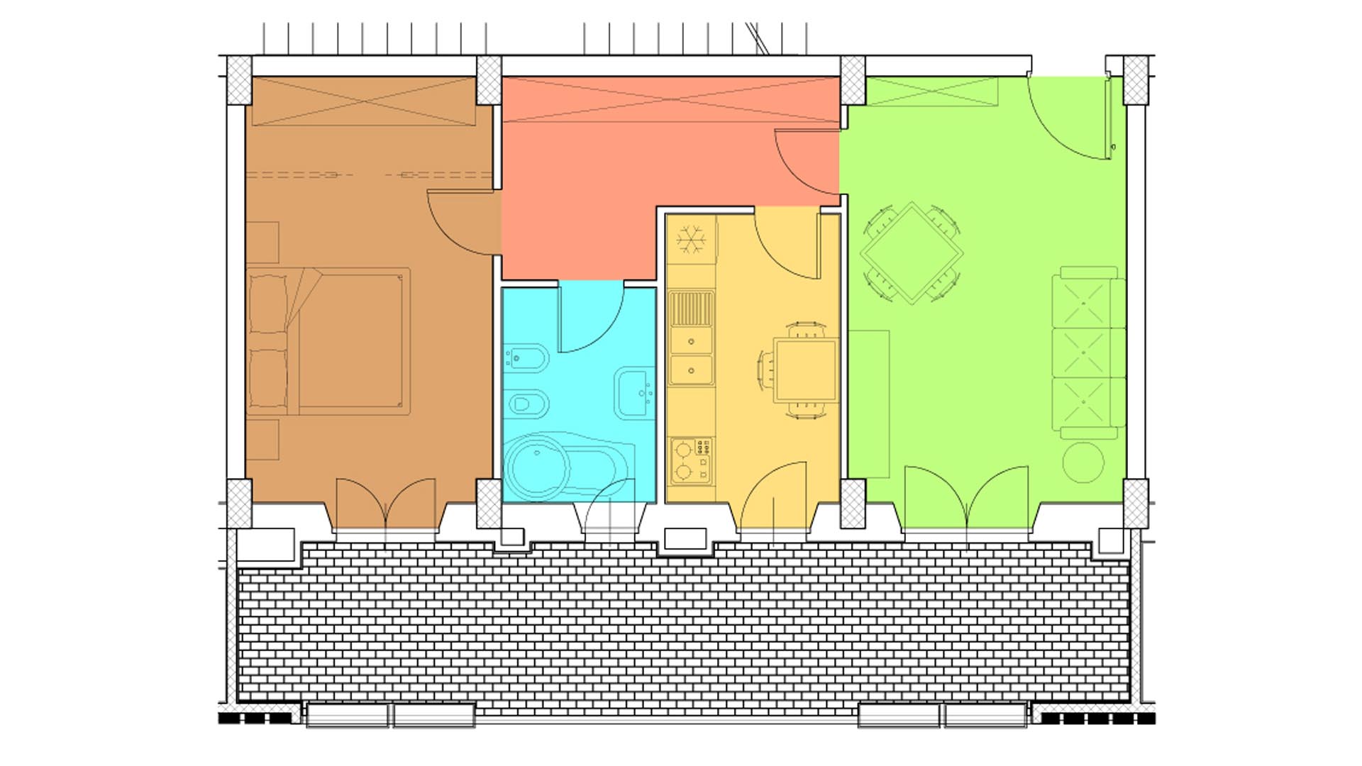 Piano 4 - Via Luigi Crocco,8 - Roma,2 Stanze ,1 Bagno ,Appartamento,1268