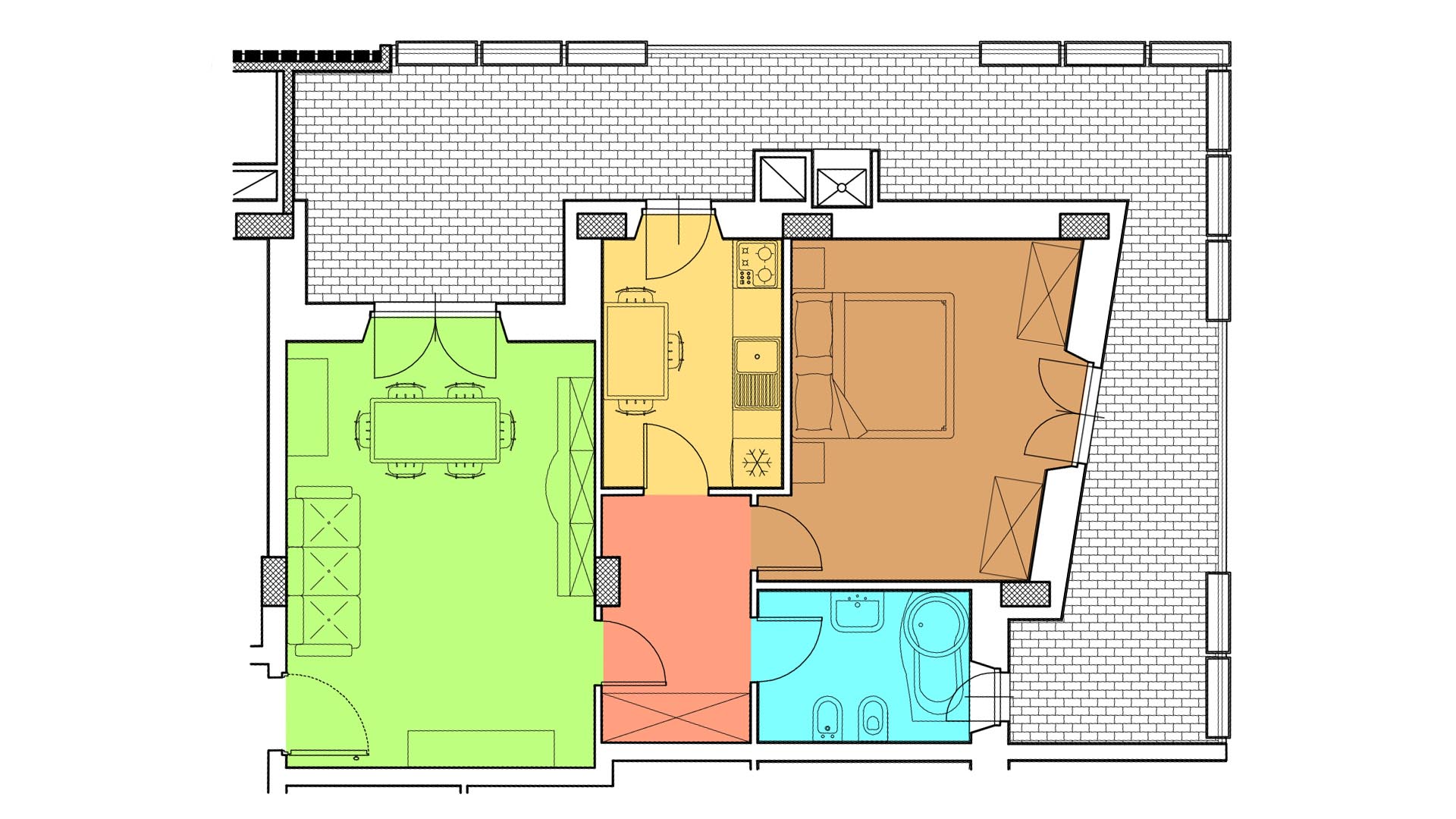 Piano 4 - Via N. Prampolini,15 - Roma,2 Stanze ,1 Bagno ,Appartamento,1275