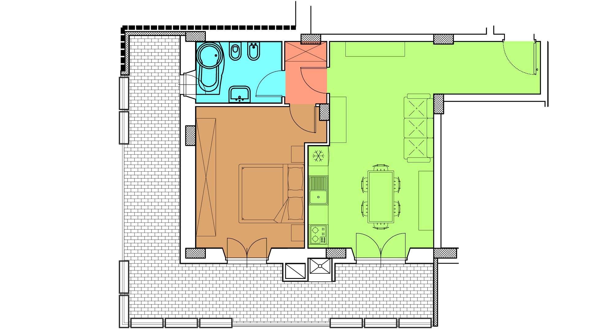 Piano 4 - Via N. Prampolini,15 - Roma,2 Stanze ,1 Bagno ,Appartamento,1282