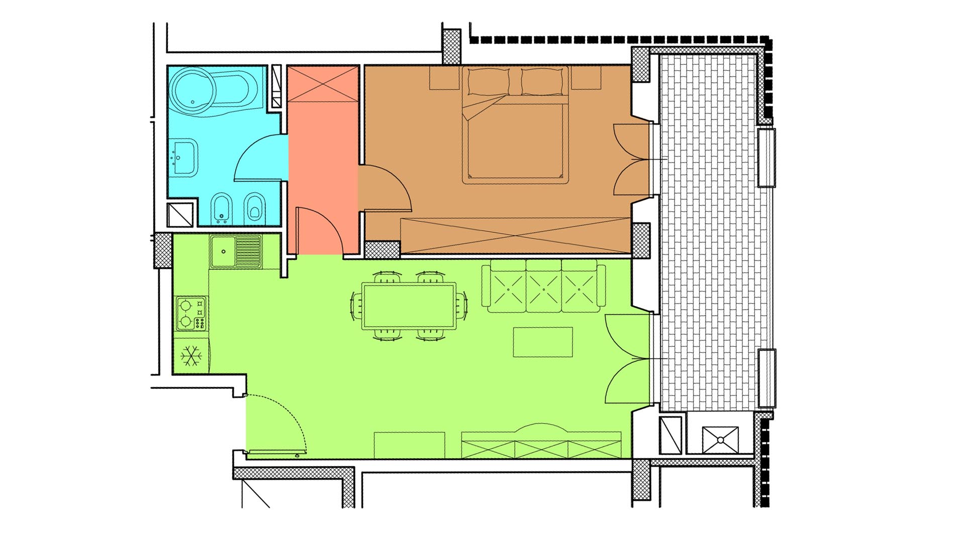Piano 4 - Via N. Prampolini,15 - Roma,2 Stanze ,1 Bagno ,Appartamento,1286
