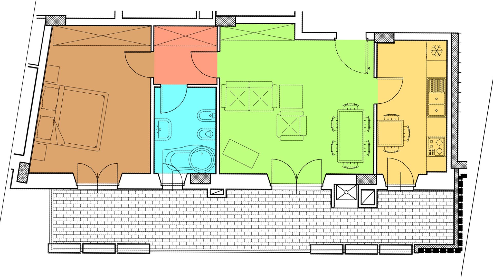 Piano 4 - Via N. Prampolini,15 - Roma,2 Stanze ,1 Bagno ,Appartamento,1537