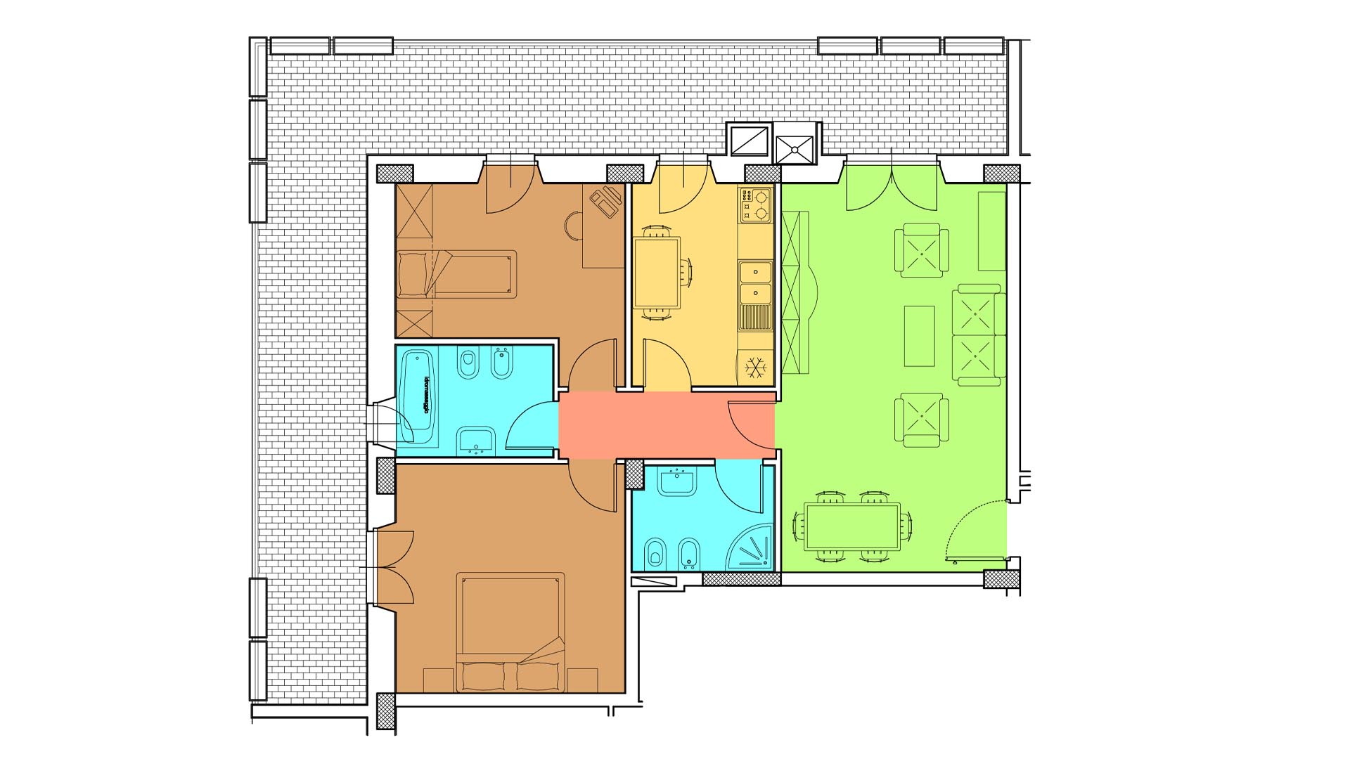 Piano 4 - Via N. Prampolini,15 - Roma,3 Stanze ,2 Bagni ,Appartamento,1540