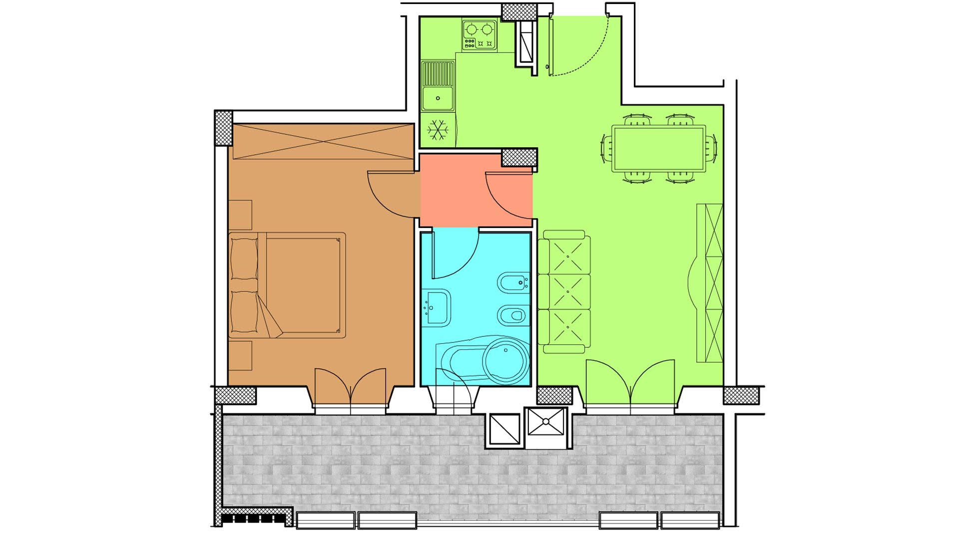 Piano 4 - Via N. Prampolini,15 - Roma,2 Stanze ,1 Bagno ,Appartamento,1541