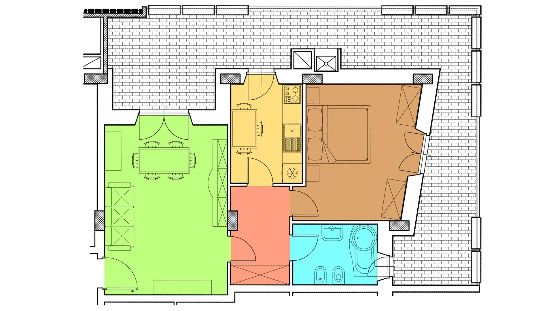 Piano 4 - Via N. Prampolini,15 - Roma,2 Stanze ,1 Bagno ,Appartamento,1544