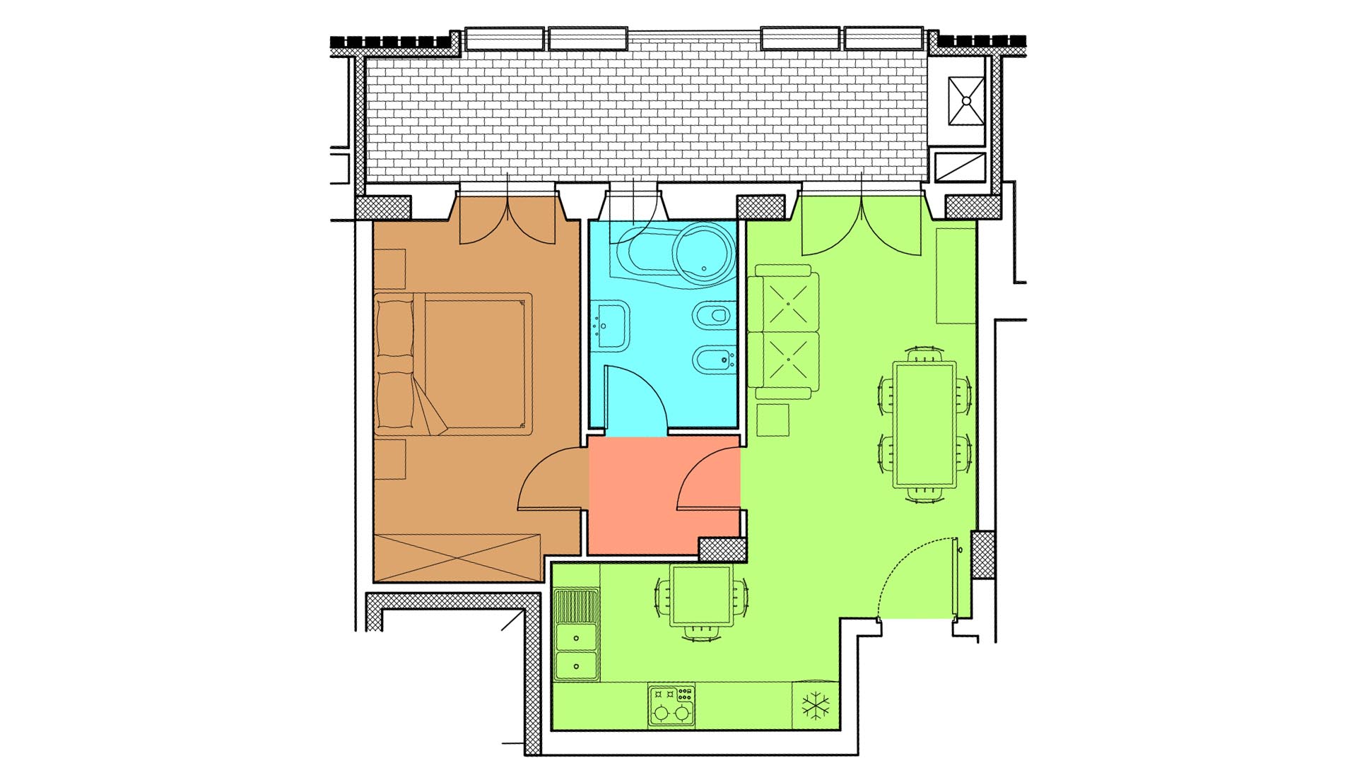 Piano 4 - Via N. Prampolini,15 - Roma,2 Stanze ,1 Bagno ,Appartamento,1545