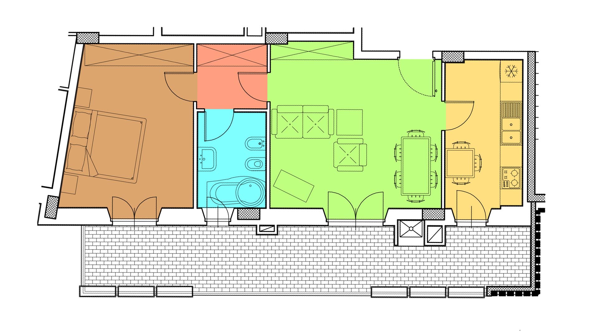 Piano 4 - Via N. Prampolini,15 - Roma,2 Stanze ,1 Bagno ,Appartamento,1547
