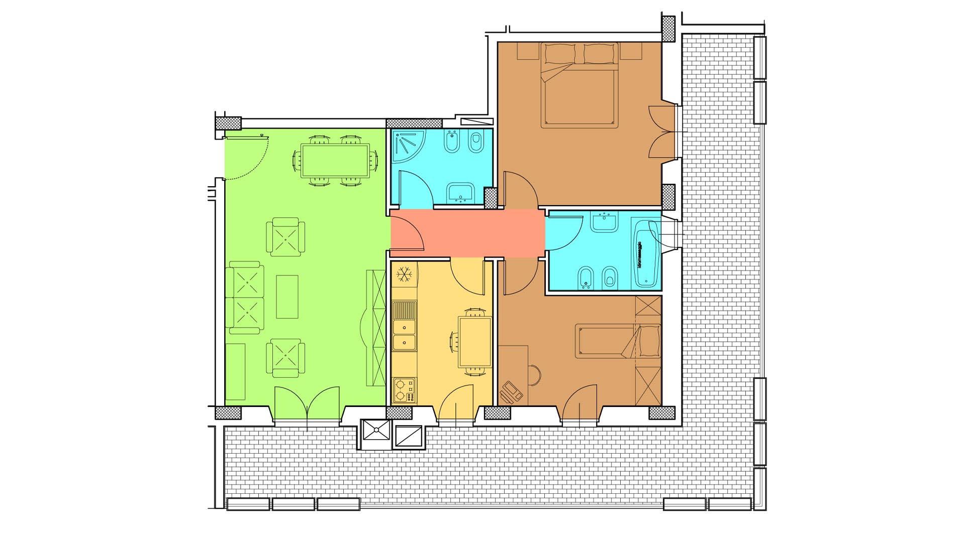 Piano 4 - Via N. Prampolini,15 - Roma,3 Stanze ,2 Bagni ,Appartamento,1549